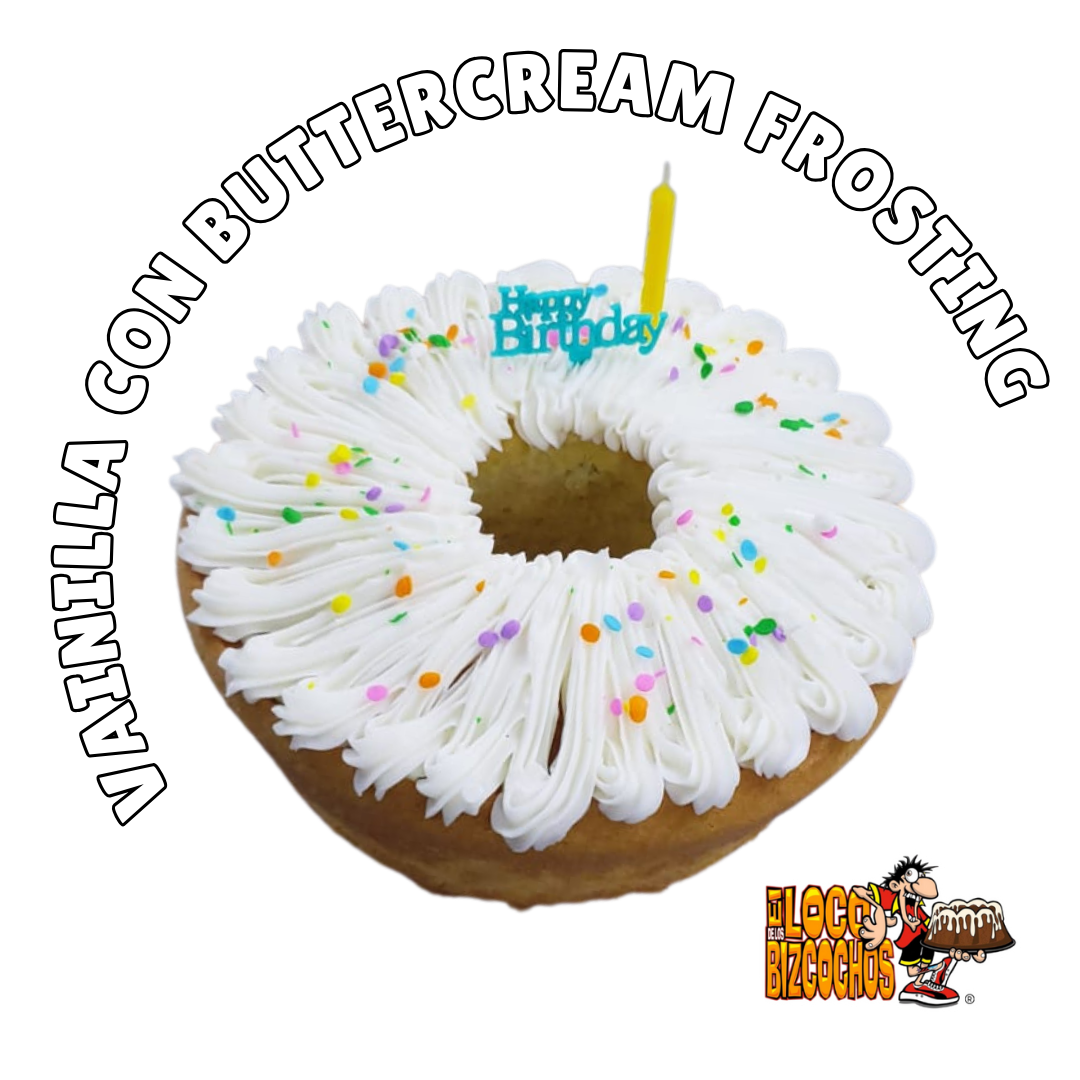 Bizcocho de Vainilla con Buttercream Frosting